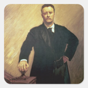 Sticker Carré Portrait de Theodore Roosevelt