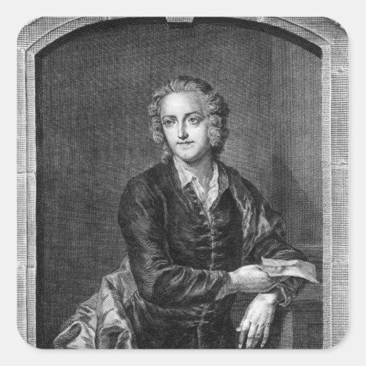 Sticker Carré Portrait de Thomas Grey (Devant)