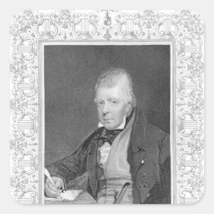 Sticker Carré Portrait de Walter Scott