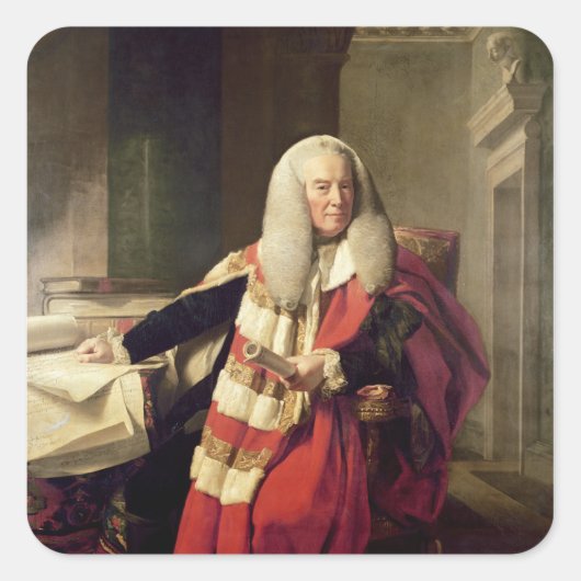 Sticker Carré Portrait de William Murray (Devant)