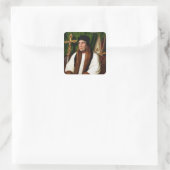 Sticker Carré Portrait de William Warham (Sac)