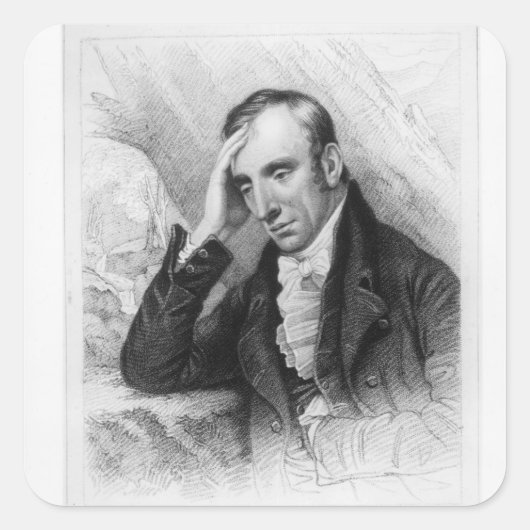 Sticker Carré Portrait de William Wordsworth (Devant)