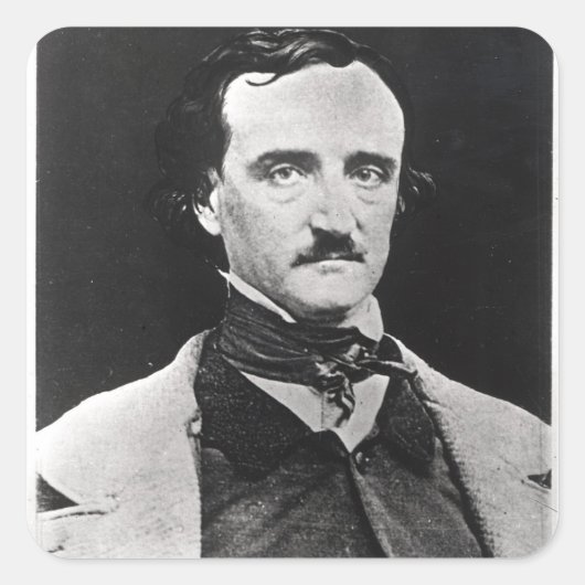 Sticker Carré Portrait d'Edgar Allan Poe (Devant)