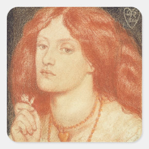 Sticker Carré Portrait d'Elizabeth Siddal (1834-62)