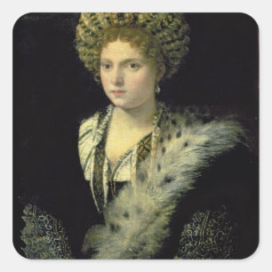 Sticker Carré Portrait d'Isabella d'Este