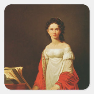 Sticker Carré Portrait du chanteur Anna Borunova, 1821