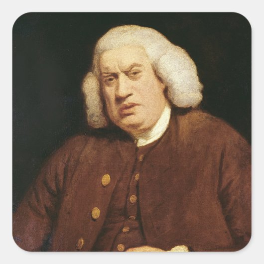 Sticker Carré Portrait du Dr Samuel Johnson (Devant)