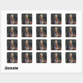 Sticker Carré Portrait du mathématicien Leonhard Euler (Feuille)