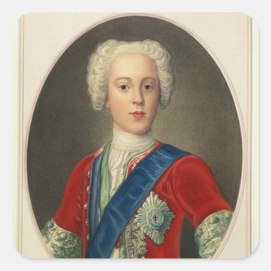 Sticker Carré Portrait du Prince Charles Edward (Devant)