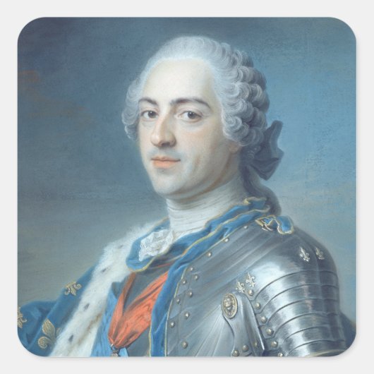 Sticker Carré Portrait du roi Louis XV 1748 (Devant)