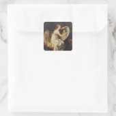 Sticker Carré Portrait du Rose Adelaide Ducreux (Sac)