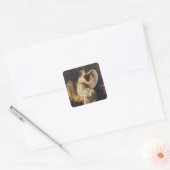 Sticker Carré Portrait du Rose Adelaide Ducreux (Enveloppe)