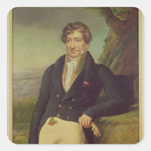 Sticker Carré Portrait du zoologiste français (Devant)