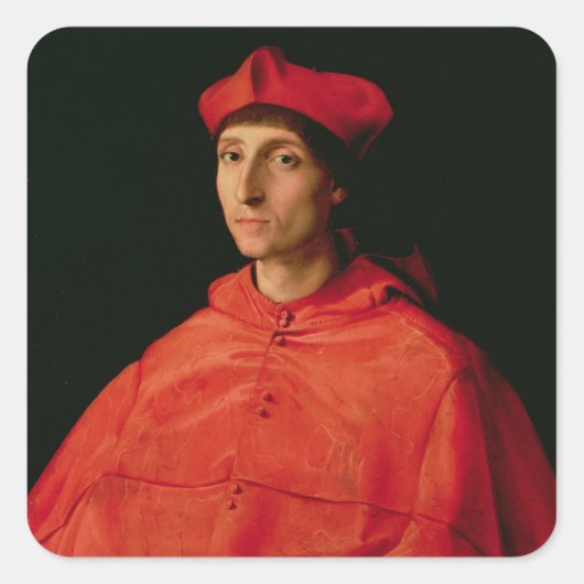 Sticker Carré Portrait d'un cardinal (Devant)