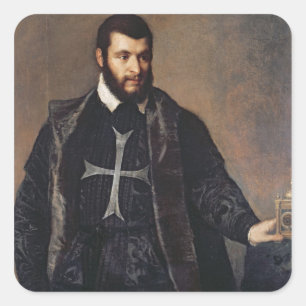 Sticker Carré Portrait d'un chevalier de l'Ordre de Malte