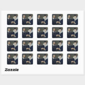 Sticker Carré Portrait d'un couple (Feuille)