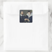 Sticker Carré Portrait d'un couple (Sac)