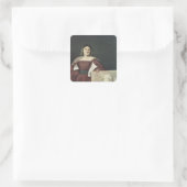 Sticker Carré Portrait d'une dame, c.1510-12 (Sac)