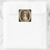 Sticker Carré Portrait d'une dame (huile sur toile) (Sac)