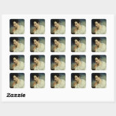 Sticker Carré Portrait d'une femme 3 (Feuille)