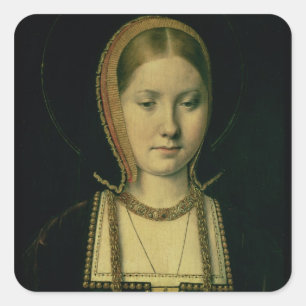 Sticker Carré Portrait d'une femme, possiblement Catherine d'Ara