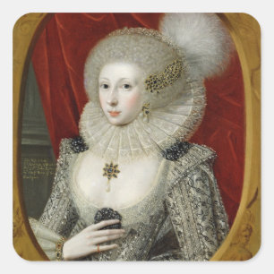 Sticker Carré Portrait d'une femme, possiblement Frances Cotton,