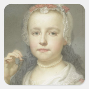 Sticker Carré Portrait d'une jeune fille