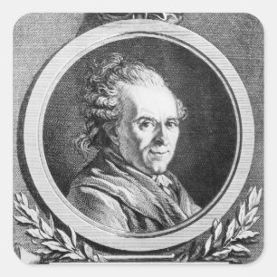 Sticker Carré Portrait en Michel-Jean Sedaine