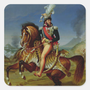 Sticker Carré Portrait équestre de Joachim Murat 1812