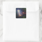 Sticker Carré Portrait infrarouge révélant les étoiles et la pou (Sac)