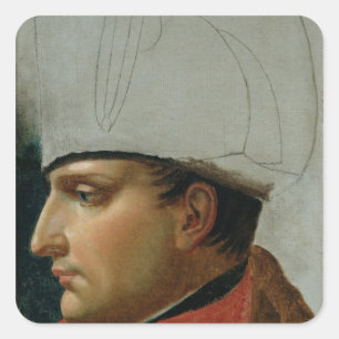 Sticker Carré Portrait non fini du napoléon I
