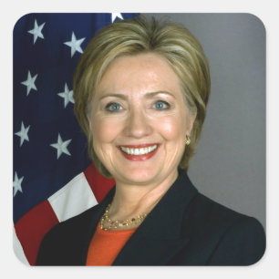 Sticker Carré Portrait officiel d'Hillary Clinton