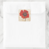 Sticker Carré Portrait Red Poppy (Sac)
