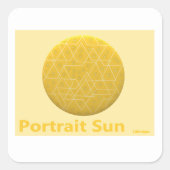 Sticker Carré Portrait Sun par LBDesigns (Devant)