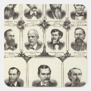 Sticker Carré Portraits de Mme DLR Wardner