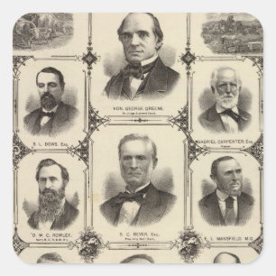 Sticker Carré Portraits des citoyens de Cedar Rapids