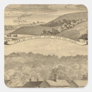 Sticker Carré Portsmouth, Ohio