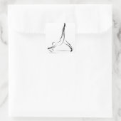 Sticker Carré Pose de Pilates (Sac)