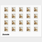 Sticker Carré Pose de Sheltie (Feuille)