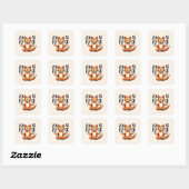 Sticker Carré Pose de Yoga de chat - Zen (Feuille)
