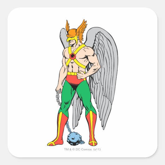 Sticker Carré Pose permanente Hawkman (Devant)