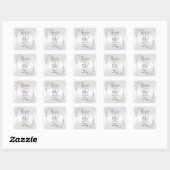 Sticker Carré Posh 70e anniversaire Platinum (Feuille)