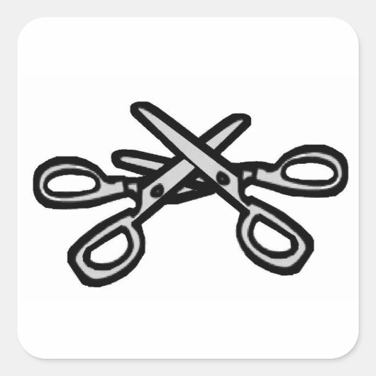 Sticker Carré Position du ciseau (Devant)