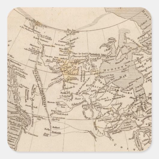 Sticker Carré possessions britanniques en Amérique (Devant)