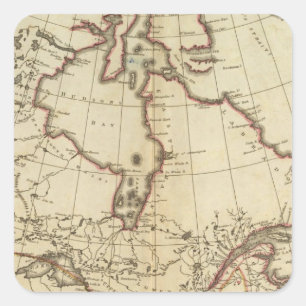 Sticker Carré Possessions britanniques en Amérique du Nord