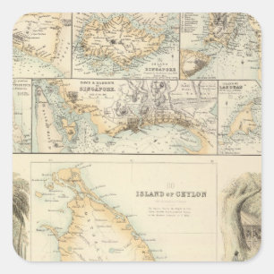 Sticker Carré Possessions britanniques en mer d'Inde