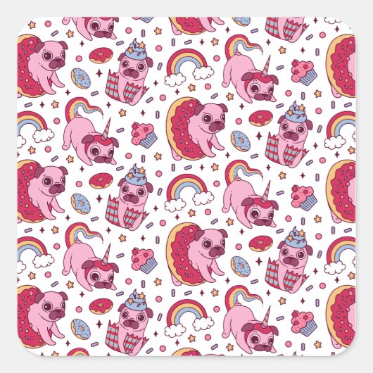 Sticker Carré Postcard (Devant)