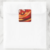 Sticker Carré Poster Abstrait Fractal Circles Imprimer (Sac)