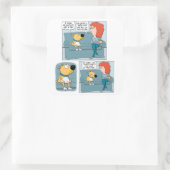 Sticker Carré Poster de Chien Stress Out mignon et drôle (Sac)