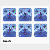 Sticker Carré Poster de danse nature (Feuille)